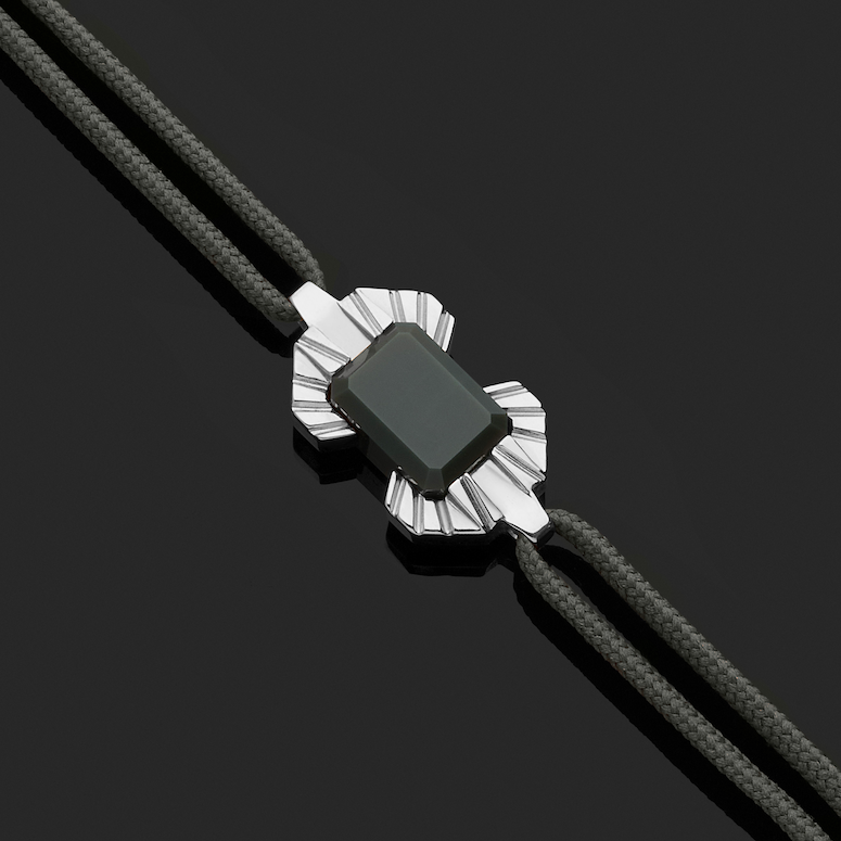 Bracelet absolu rayon or blanc et jaspe kalkan