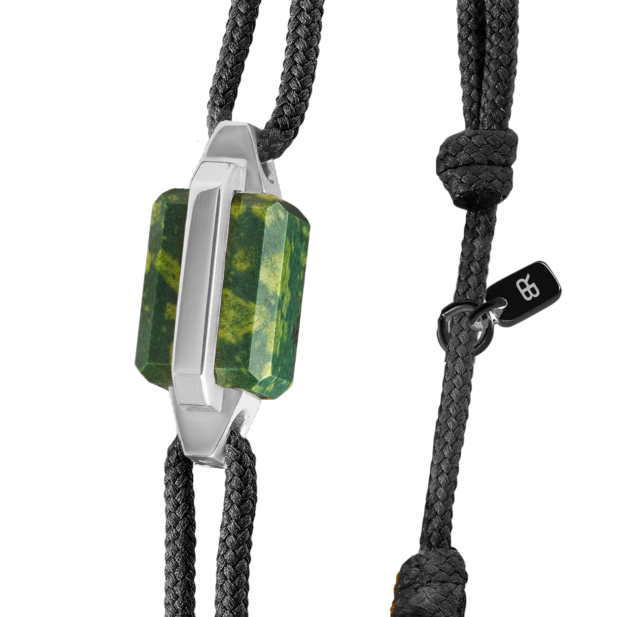 Bracelet acier et porphyre