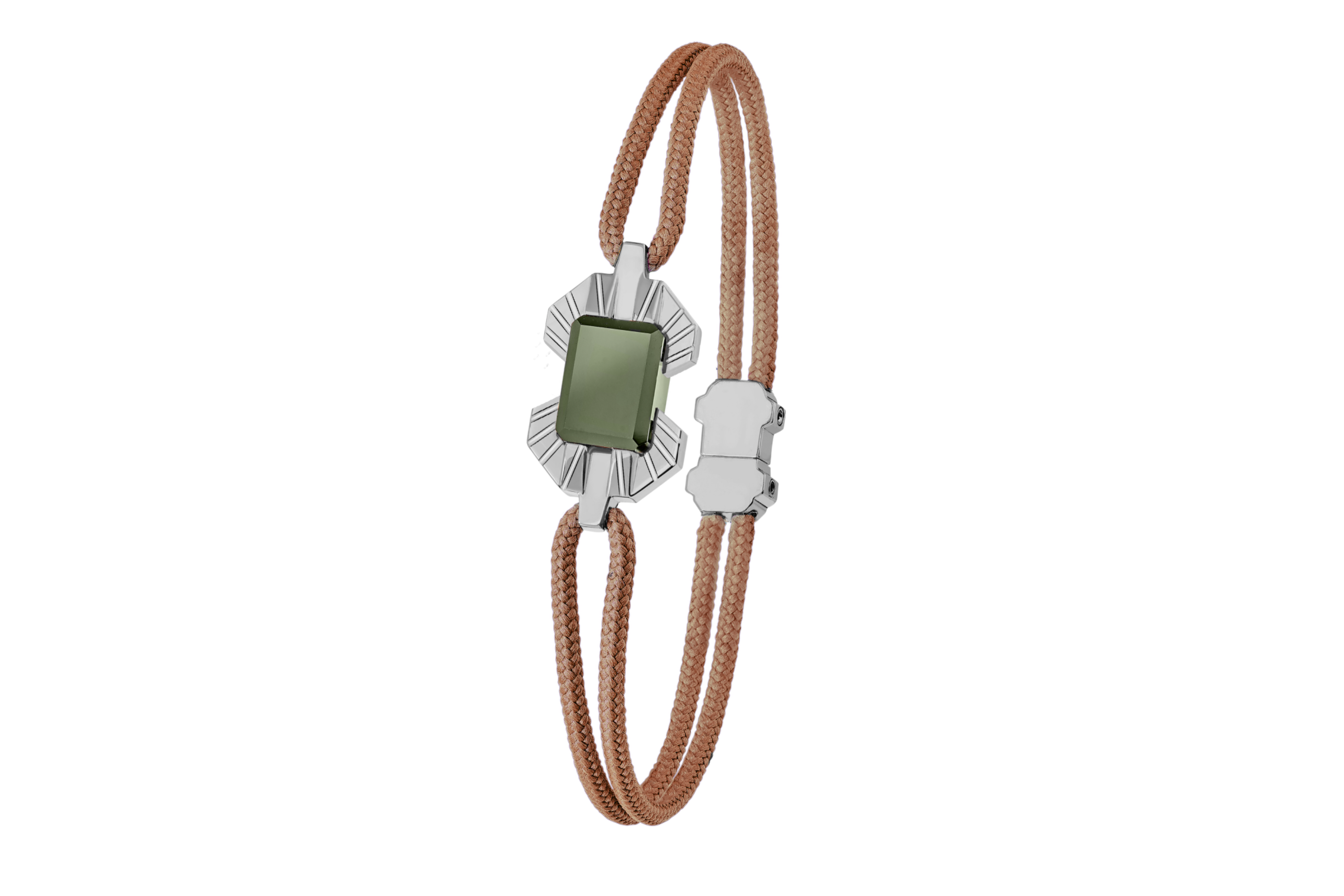 Bracelet absolu rayon or blanc et jaspe kalkan