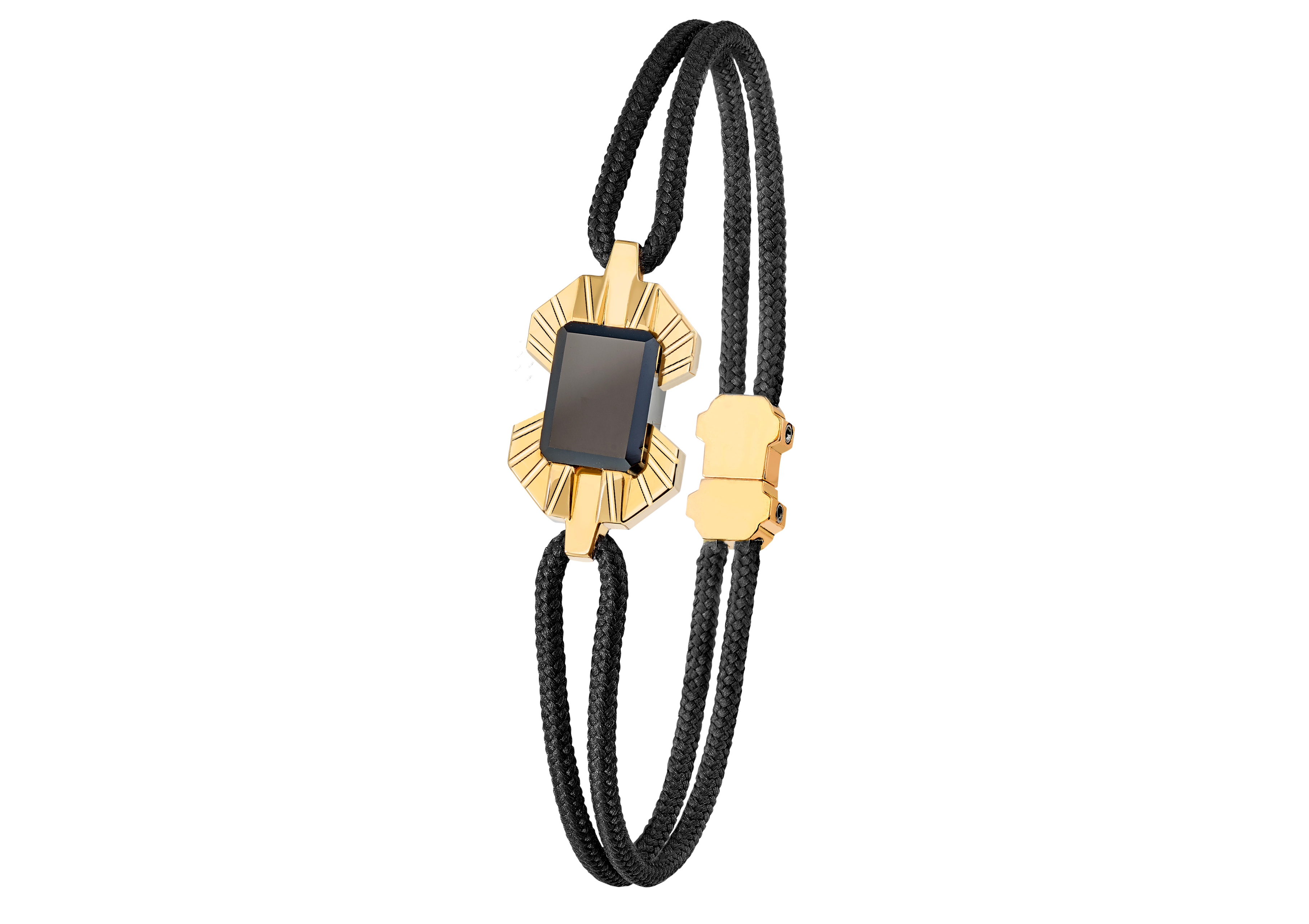 Bracelet absolu rayon or jaune et jade noir