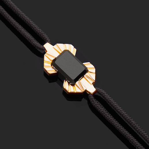 Bracelet absolu rayon or jaune et jade noir