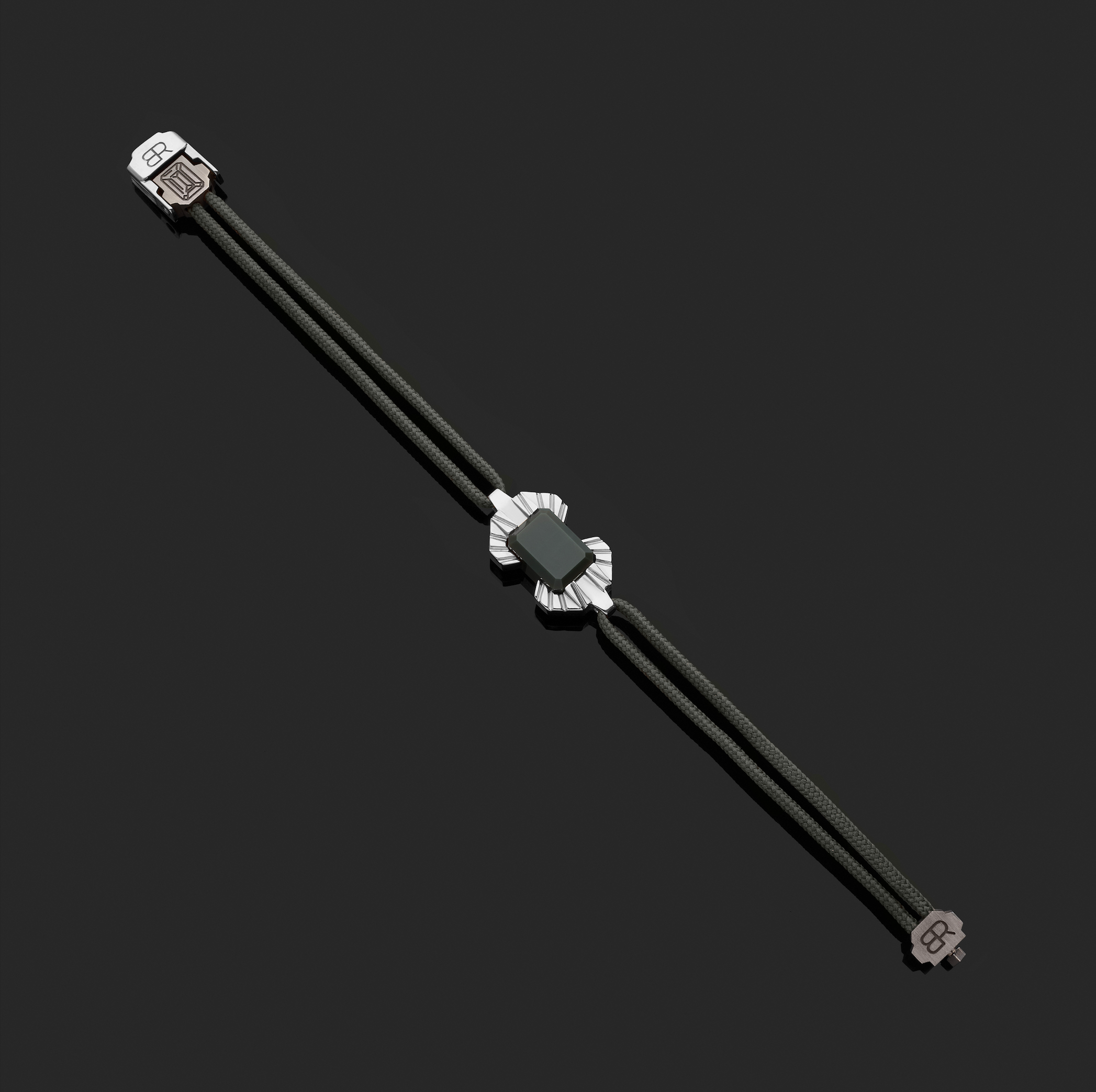 Bracelet absolu rayon or blanc et jaspe kalkan